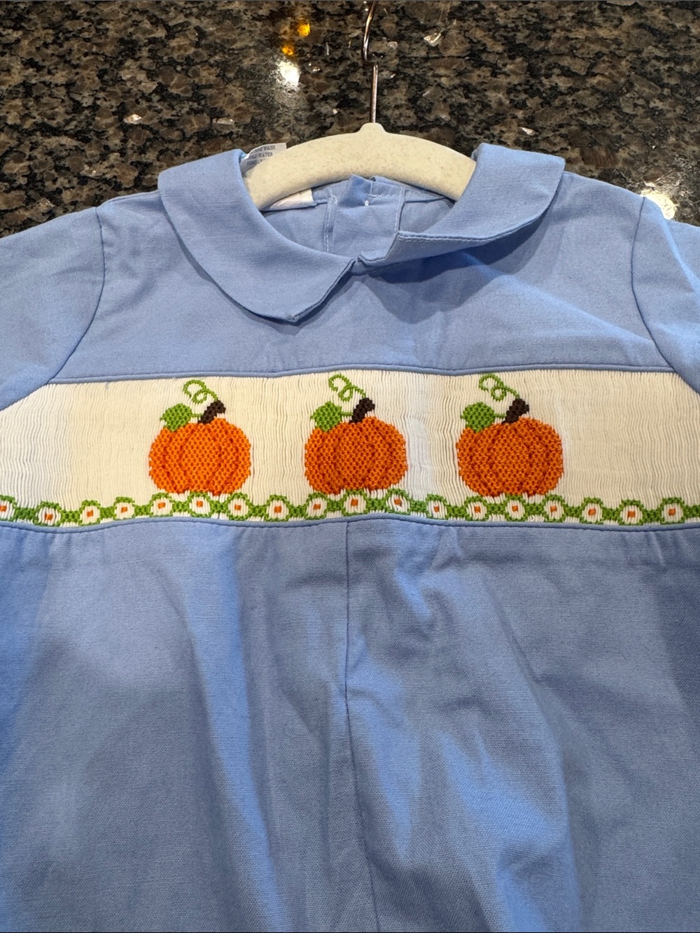 Blue Pumpkin Smocked Kids One-Piece - Picture 5 of 6